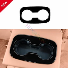 For Buick Regal 2017-2020 Rear Armrest Cup Holder Panel Trim Cover ABS Black Fit