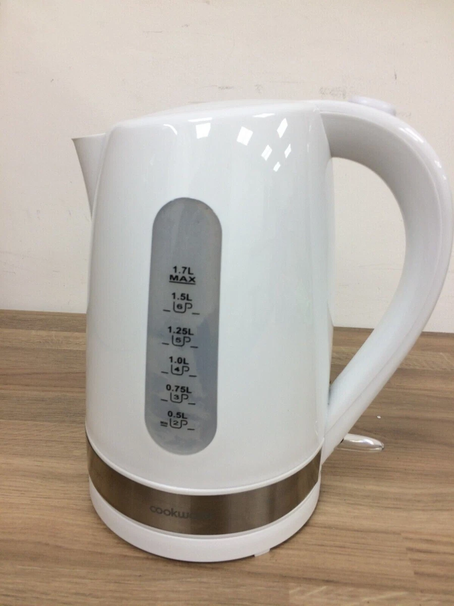 Cookworks kettle Plastic Illuminated rapid boil hot water Auto shut off White
