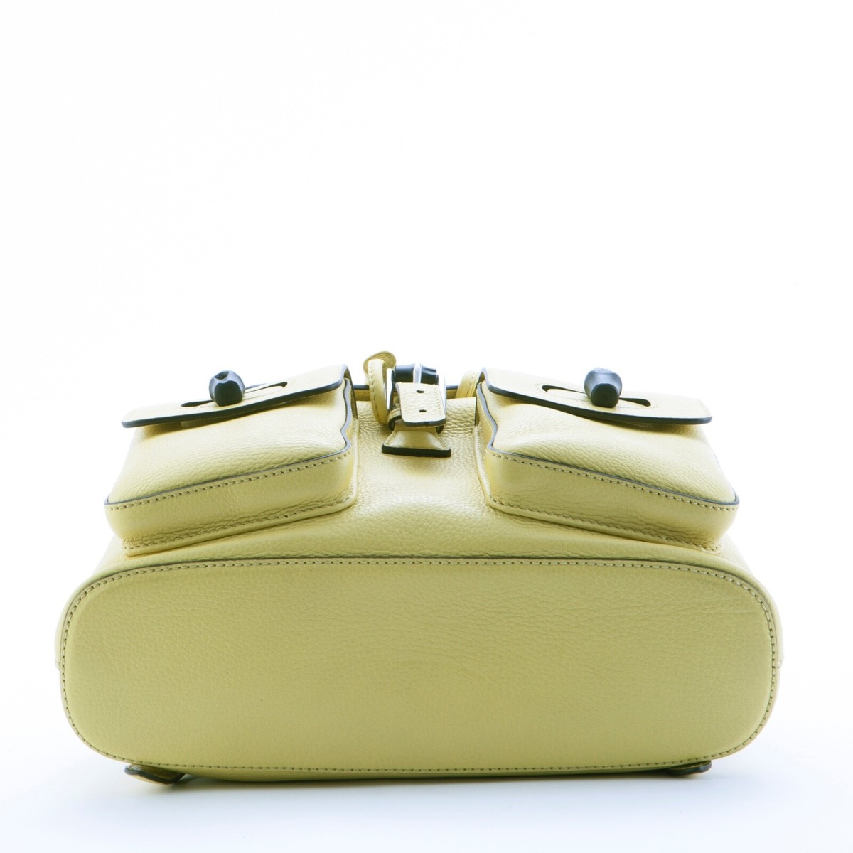 Gucci Leather Bamboo Tassel Backpack, Light Lime Yellow | eBay display picture 2