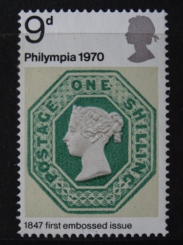 GB QV Penny Black/Embossed PHILYMPIA 1970 London International Stamp Exhibition - Picture 3 of 5