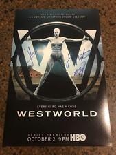 * WESTWORLD * signed autographed 12x18 photo poster * WRIGHT, NOLAN, JOY * 1