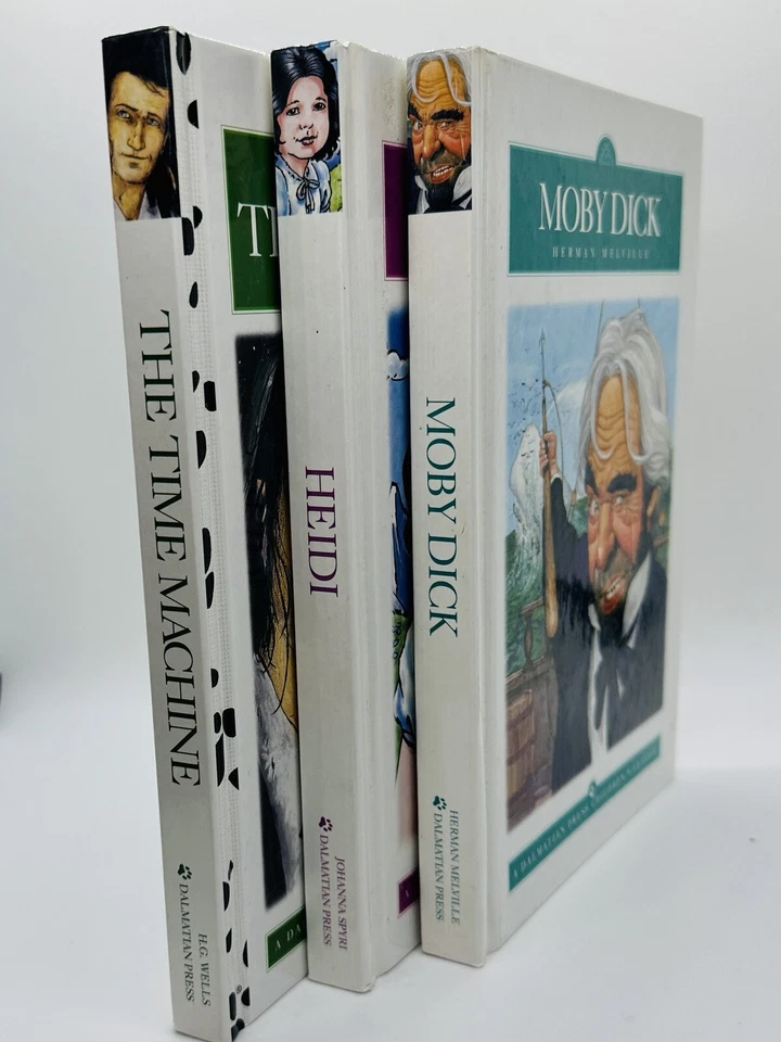Children's Books Set of 3: Heidi, Moby Dick, The Time Machine By Dalmatian Pres - Image 2 of 4