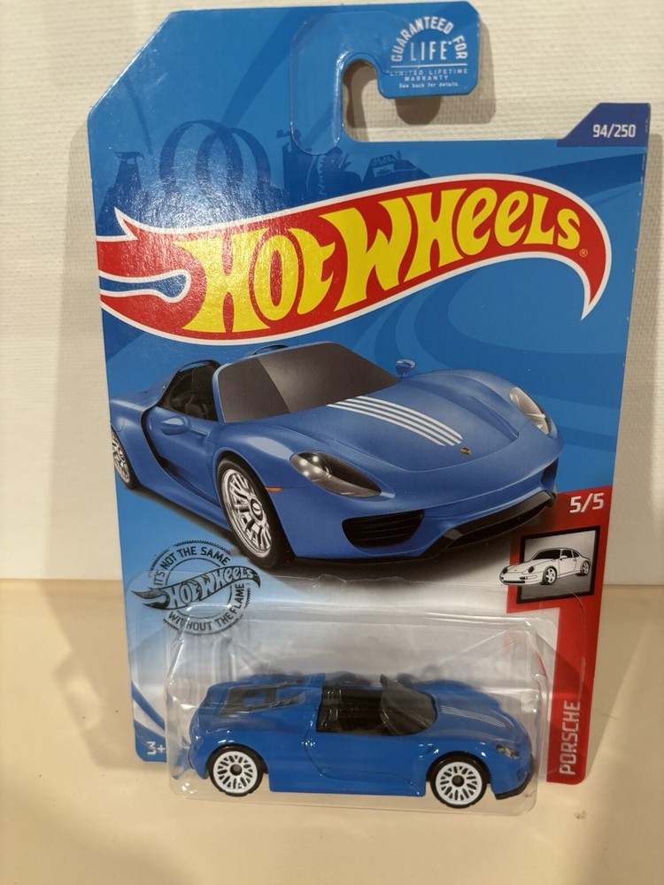 Hot Wheels Porsche #5/5 - PORSCHE 918 SPYDER (Miami Blue) - GHD22