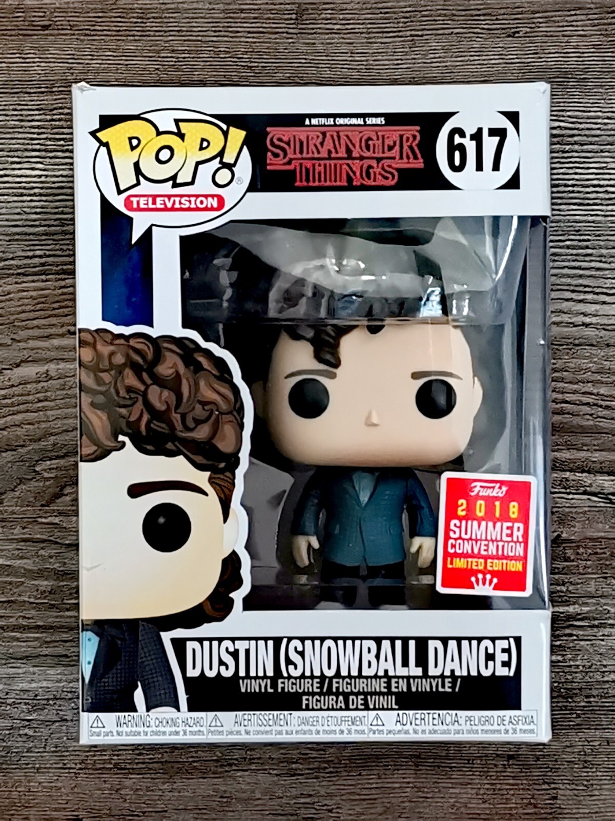 Dustin (Baile De Bola De Nieve) #617 Funko Pop! Televisión-Stranger Things Sdcc 2018