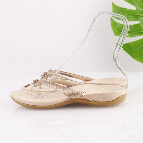Vionic Womens Bella Sandal Size 10 Rose Gold Thong Arch Support Toe Post Slide - Picture 6 of 12