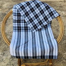 Loincloth Thai Fabric Traditional Sarong Wrap Scarf Black 100 Cotton Big Size