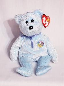 light blue beanie baby bear
