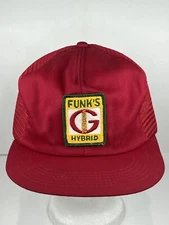 Funk’s G Hybrid Patch on Vintage K-Brand USA Snapback Trucker Hat Red Mesh