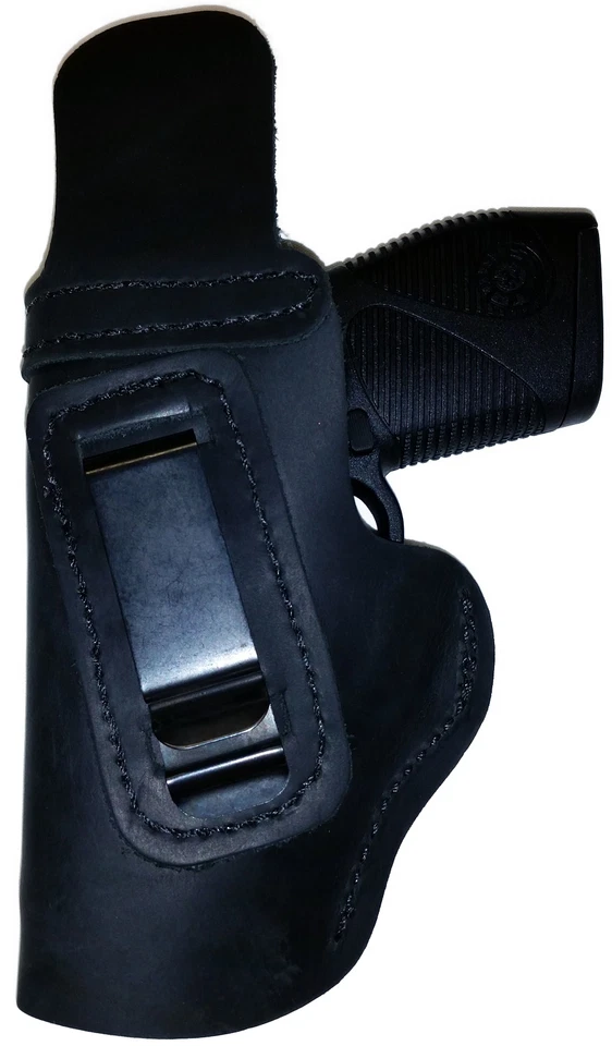LT BLACK CUSTOM OWB Leather Holster YOUR CHOICE:rh,lh-laser-slide-cant-belt-mag+ - Image 4 of 4
