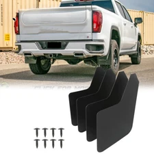Truck Mud Flaps Splash Guards Flexible Fender Flares Black for GMC Sierra 1500