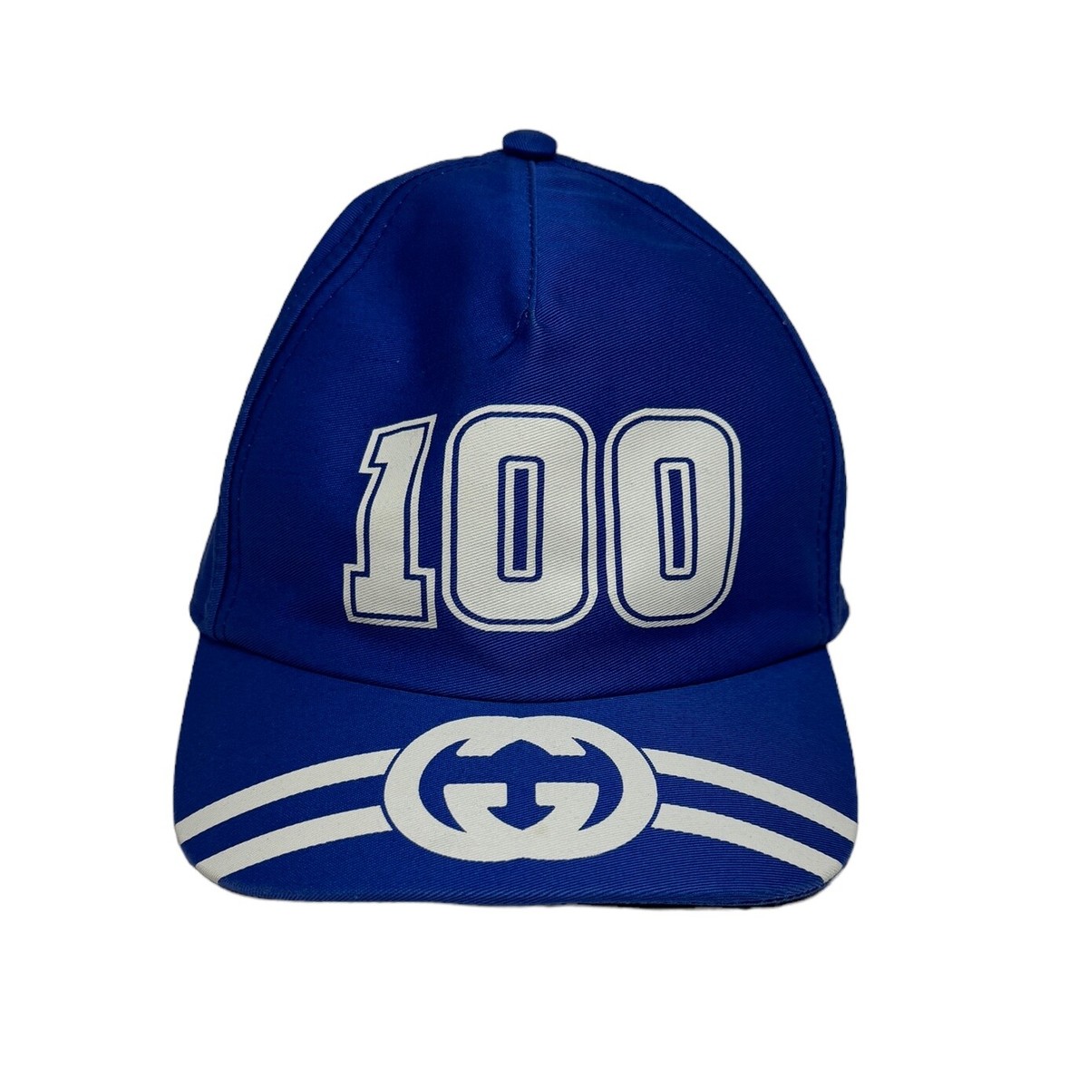 GUCCI 100th Anniversary Limited Baseball Cap Blue & White XL GUCCI 100th Anniversary Limited Baseball Cap Blue & White XL