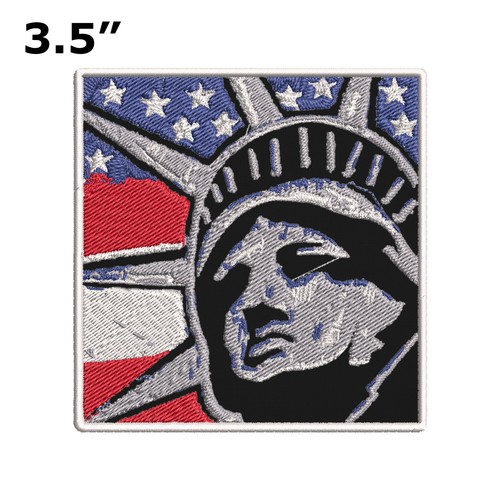Statue of Liberty American USA Flag Patch Embroidered Iron-on Applique Military - 第 2/12 張圖片