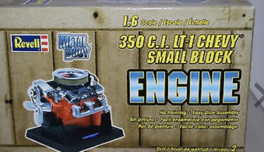 Revell 85-1566 Metal Body 350 C.I. LT-1 Chevy Small Block Engine Model Kit - Image 2 of 4