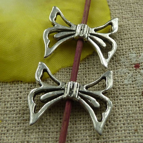 Free Ship 108 pcs tibetan silver bowknot spacers 20x17mm L-3797 - Picture 4 of 4