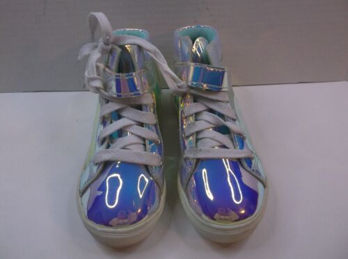 Jojo Siwa nickelodeon Shoes Rainbow High Top girls youth Size 11 /Silver NEW