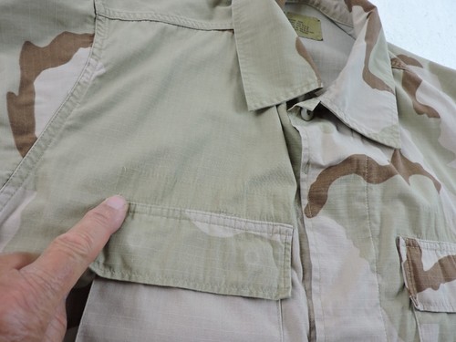Militär Herren Medium kurze Wüste Tarnmuster Knopf leichte Feldjacke - Bild 6 von 13