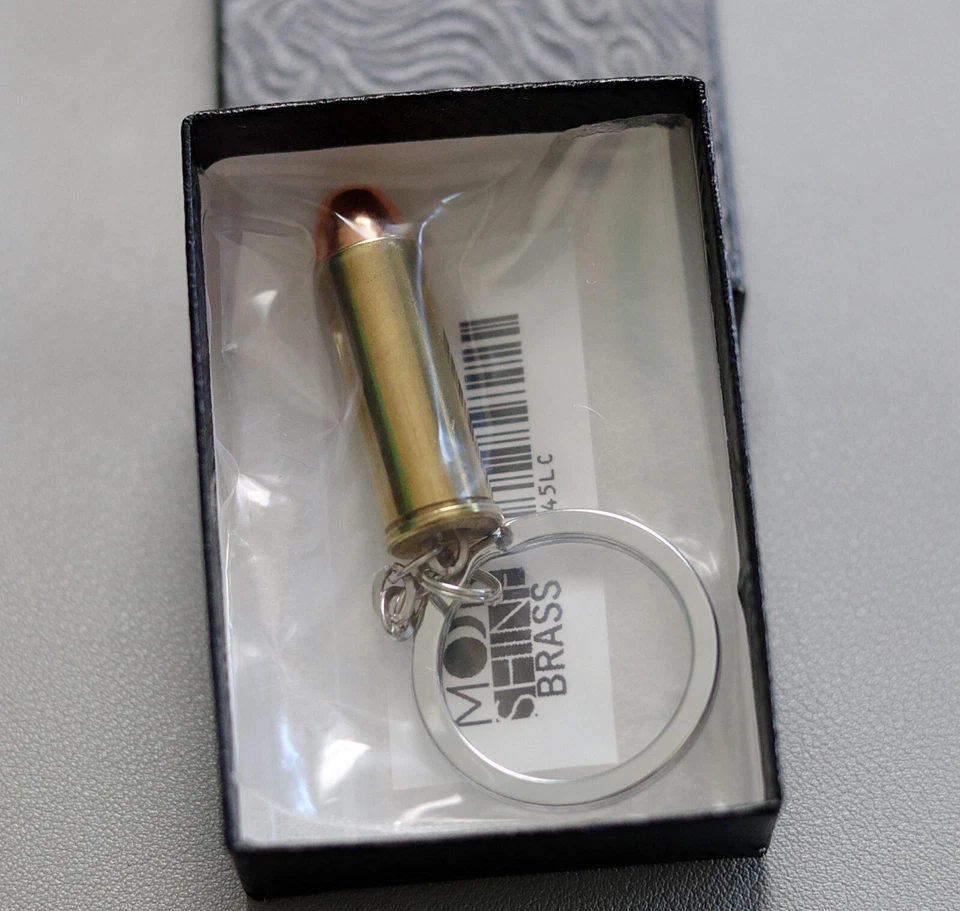 Real Bullet 45 长 Colt 带扁平钥匙环和坚固钥匙链 — 第 2/4 张图片