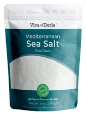 Viva Doria Mediterranean Sea Salt, Fine Grain, 5 lb
