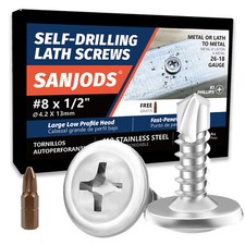 450Pcs 8 x 1/2" Truss Head Sheet Metal Screws 410 Stainless Steel Self-Drilling