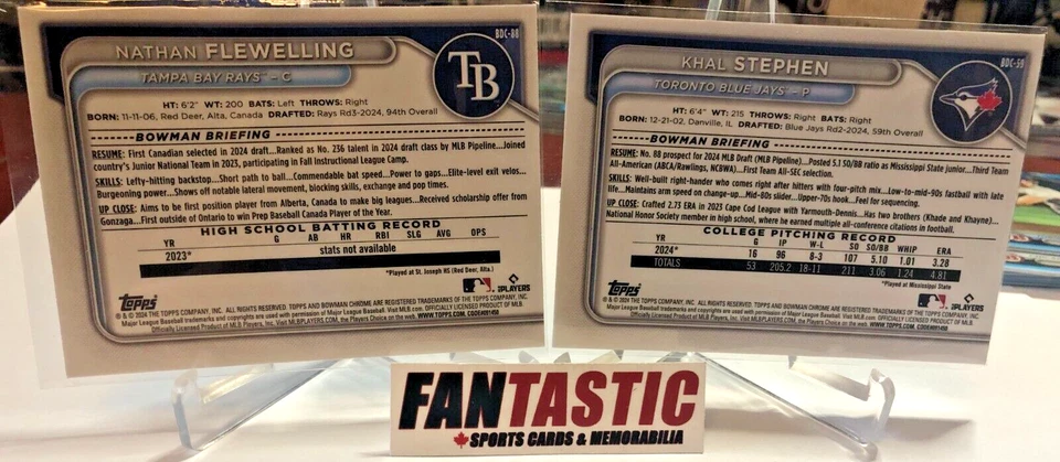 2024 Bowman Draft Chrome LUNAR GLOW Refractor Parallel Card YOU PICK - Image 2 of 2