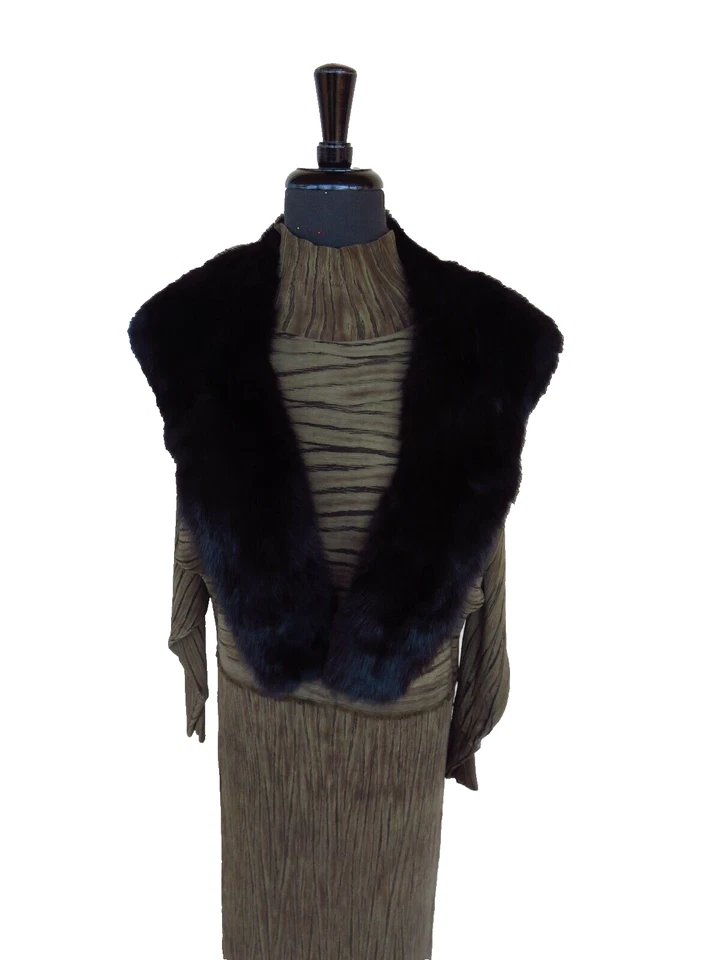 Large Brown Mink Fur Collar Boa Scarf Shawl Stole Cape Ben Marks Beverly Hills - Image 4 of 4