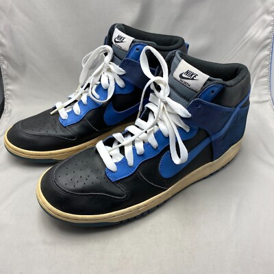 Nike Dunk High Sneakers Men's Size 12 Black Blue Shoes 2009 317982041