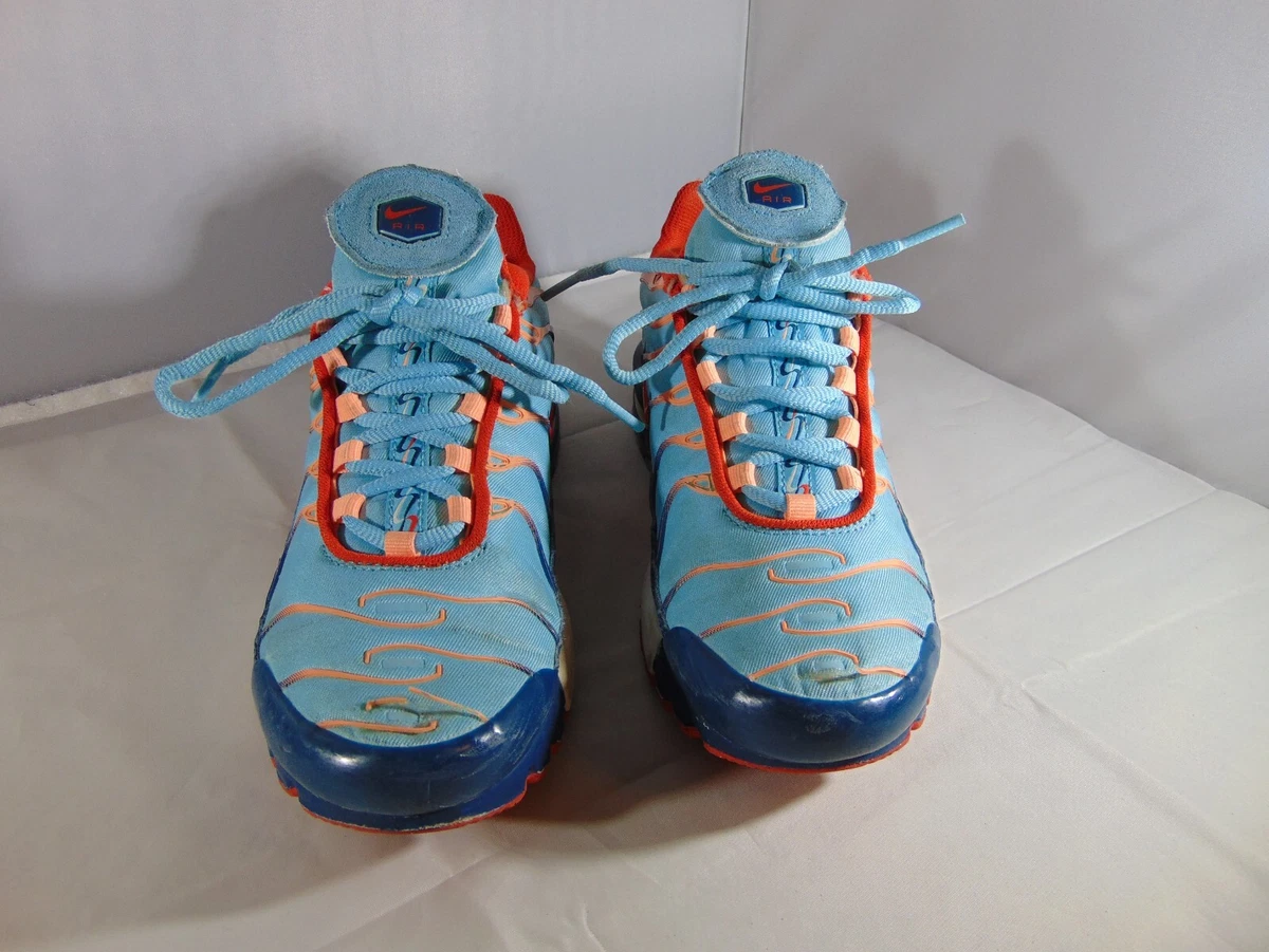 Nike Air Max Plus Sneakers Shoes Boys 6 Orange Blue Red CQ4816 400