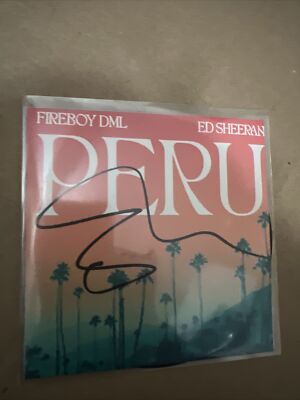 Ed Sheeran Signed PERU CD Sleeve Autograph Fireboy DML UK Exclusive