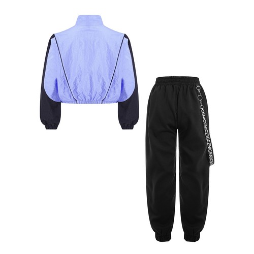 Kids Girls Sweatsuit Hiking Tracksuit Running Jacket And Pants Stylish Stage - Picture 40 of 60