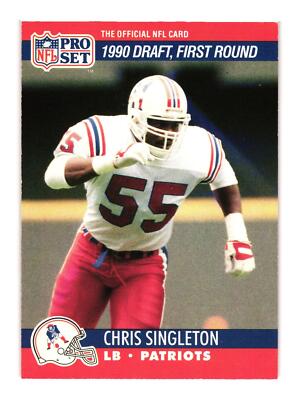 1990 Pro Set #676 Chris Singleton New England Patriots