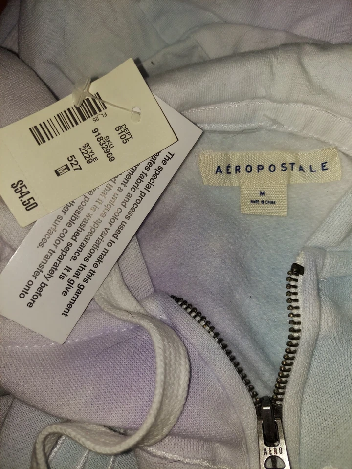 Sudadera con capucha Aeropostale Tye Dye cremallera completa para mujer mediana $54,50 Foto 3 de 4