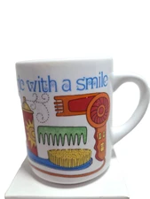 Vtg 1970s Abbey Press Flair with Hair Mug Salon Humor Coffee Cup Style w/a Smile
