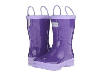 Hatley Kids Solid Handled Rain Boot Purple & Lilac 1551 Girls Shoes Size 11