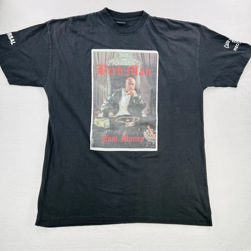 RARE Birdman Shirt Adult 2XL XXL Black Cash Money Re Vintage vintage concert t-shirt, vintage, size XXL, single stitch, B+ condition