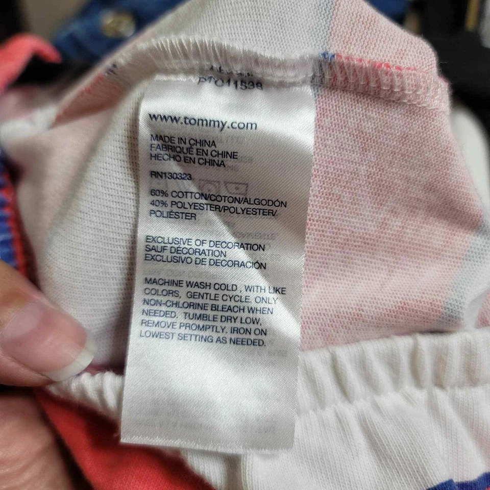 Tommy Hilfiger Girl's Striped Romper Size L (12/14) Foto 4 de 4