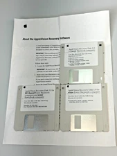 3x 3.5" Vintage Apple Mac Floppy Disk Lot - Apple Vision Recovery Disk 1.0 1996