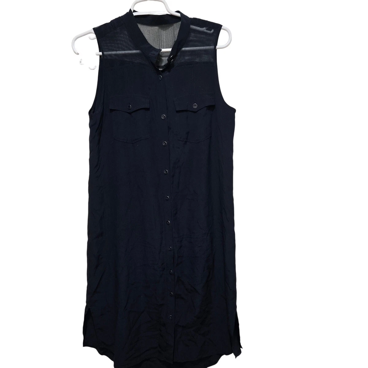 white christmas dresses Women's Blue Shirred Back Midi Shirt Dress main image 1