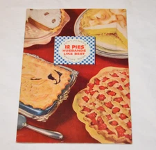 Vintage Recipe Booklet 1952 Aunt Jenny's 12 Pies Husbands Like Best Cook Book