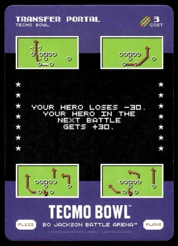 2026 Bo Jackson Battle Arena TECMO BOWL BOBA PL122 PL-122 Transfer Portal