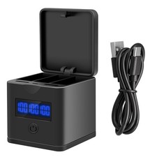 Battery Charger, Battery Charging for Gopro Hero 8, Hero 7, 6, 5, Battery Lev...