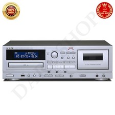 TEAC AD-850 SE Cassette Deck/Lettore CD Microfono USB Argento dal Giappone