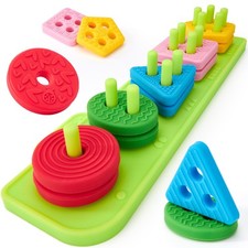hahaland Silicone Sorting  Compack, Red, Blue, Yellow, Green, Orange