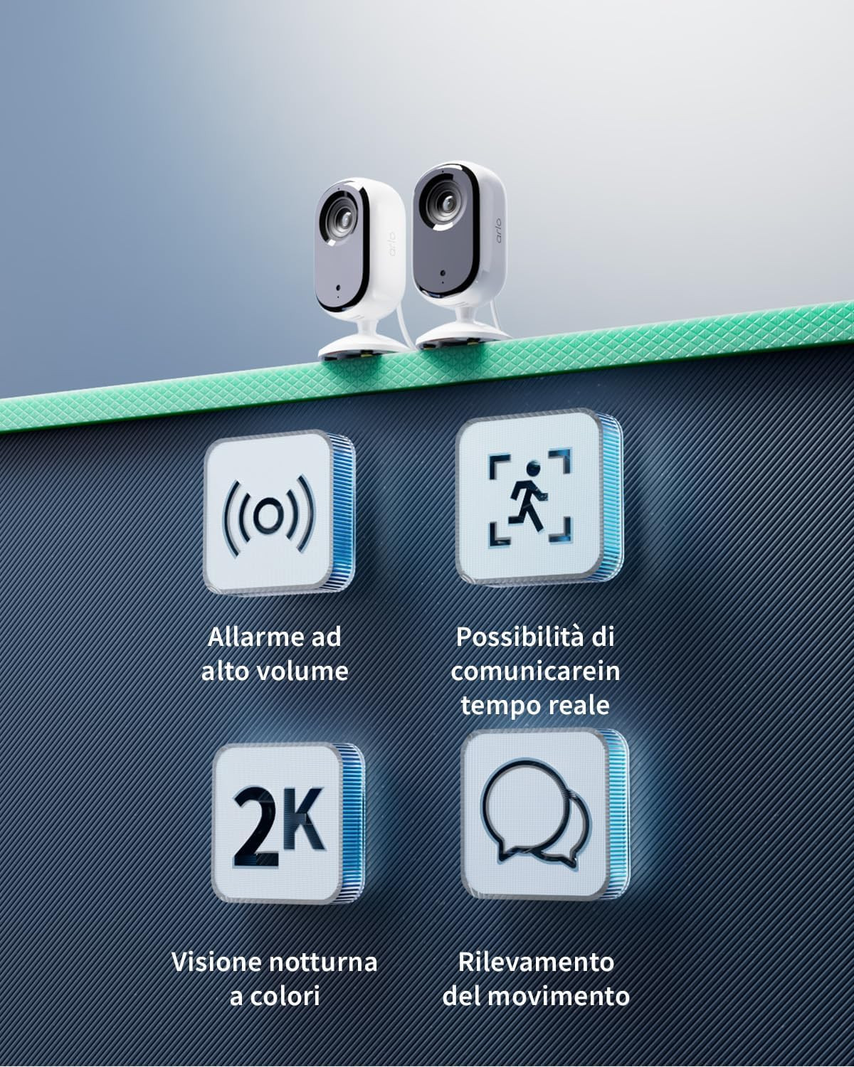 Arlo Essential 2 Indoor 2K: Integrazione Smart Home e Allarme Casa - 2