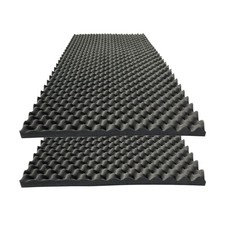 2 PCS Acoustic Panels,48''X24''X2'' Egg Crate Foam Soundproof Foam Wall Panel...