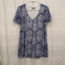 Y2K Show Me Your Mumu Dress Blue Paisley Women’s Size Small Beach Vacation