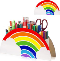 Stiftehalter Erwachsener Regenbogen,Schreibtischorganizer Aus Holz,Schreibtisch