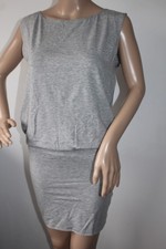 Alice and Olivia Casual Grey Jersey Stretch Bodycon Dress Open Back Size XS
