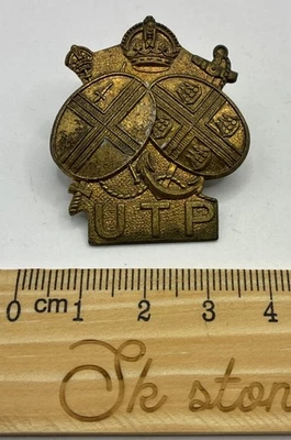 Rare WW2 Upper Thames Patrol UTP Home Guard Cap Badge Genuine Lugged Era 1940s - Image 1 of 4
