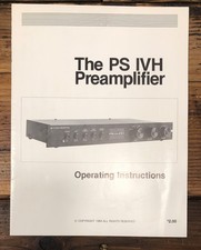 PS Audio PS IVH Preamplificatore / Preamplificatore Proprietario / Manuale Utente *Originale*