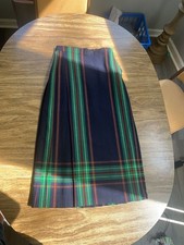 Glenisla Ltd Vintage 100 Pure Wool Tartan Kilt Skirt Size 8